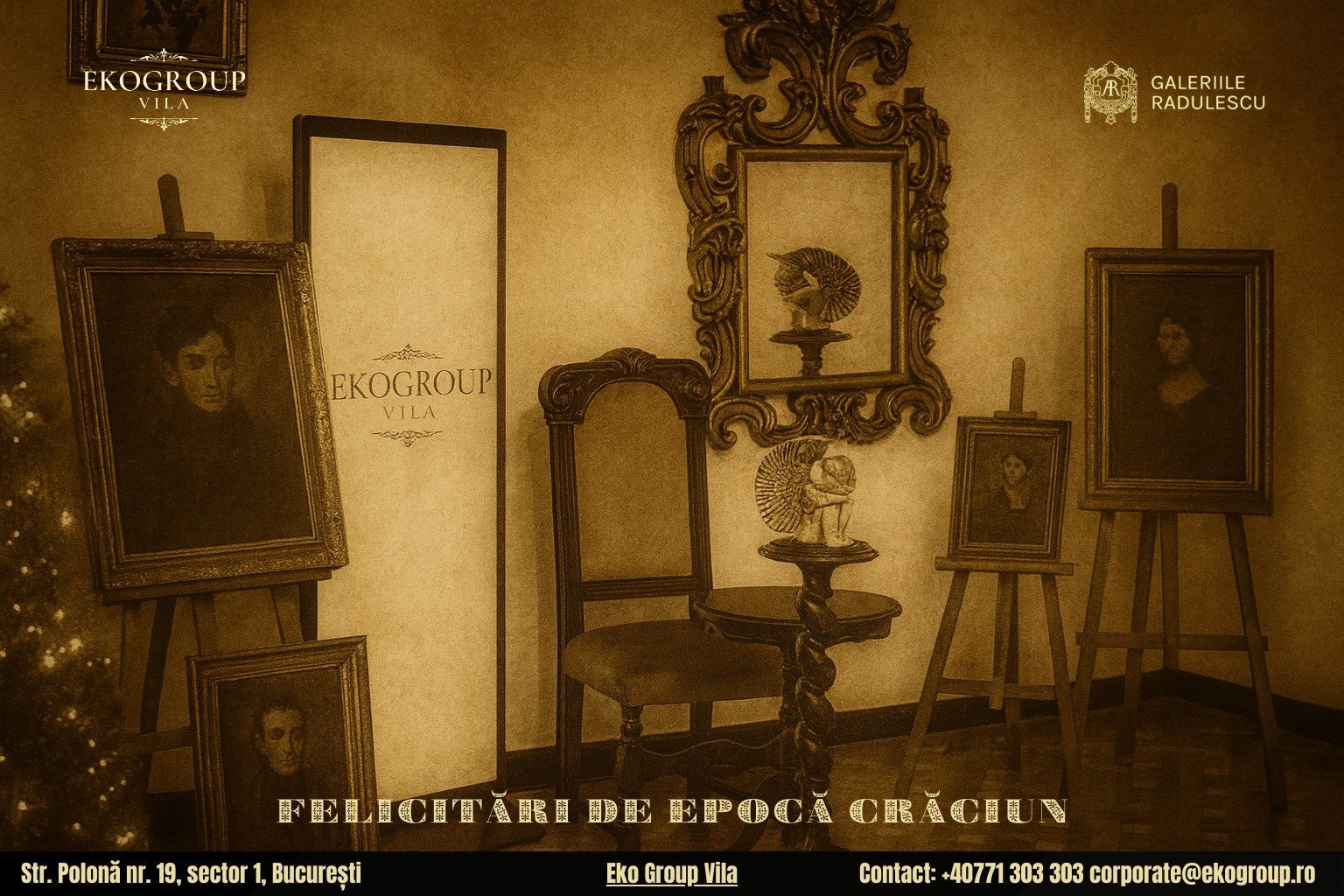 Urări de Crăciun inspirate din perioada interbelică: O călătorie în timp la Crăciunul anilor ’30 găzduit de Eko Group Vila